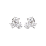 Load image into Gallery viewer, Multi Shape Trio Diamond and Emerald Earrings Set - HIBA JABER
