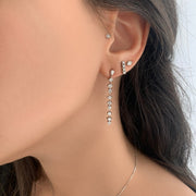 Multi Shaped Vertical Diamond Earrings - HIBA JABER