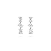 Multi Shaped Vertical Diamond Earrings | Miss - match set - HIBA JABER