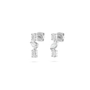 Multi Shaped Vertical Diamond Earrings | Miss - match set - HIBA JABER