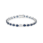 Load image into Gallery viewer, Odd One Out Bracelet 2.0 | Blue Sapphires - HIBA JABER

