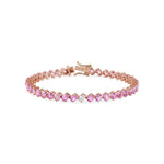 Load image into Gallery viewer, Odd One Out Bracelet 2.0 | Oval Pink Sapphires - HIBA JABER
