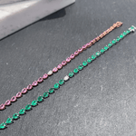 Load image into Gallery viewer, Odd One Out Bracelet | Green Emeralds - HIBA JABER
