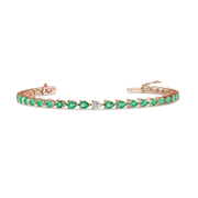 Odd One Out Bracelet | Green Emeralds - HIBA JABER