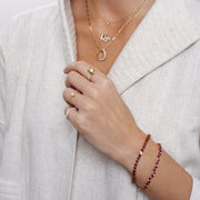 Odd One Out Bracelet | Oval Red Rubies - HIBA JABER