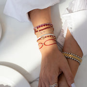 Odd One Out Bracelet | Oval Red Rubies - HIBA JABER