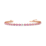 Load image into Gallery viewer, Odd One Out Bracelet | Pink Sapphires - HIBA JABER
