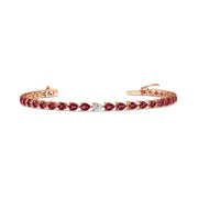 Odd One Out Bracelet | Red Rubies - HIBA JABER