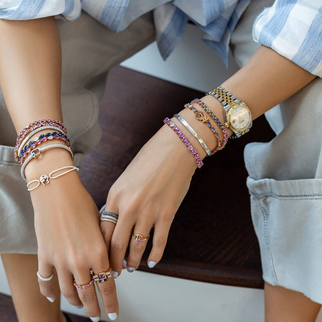Odd One Out Bracelet | Red Rubies - HIBA JABER
