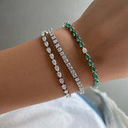 Odd One Out Bracelet - Small | Green Emeralds - HIBA JABER