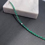 Load image into Gallery viewer, Odd One Out Bracelet - Small | Green Emeralds - HIBA JABER
