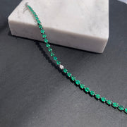 Odd One Out Bracelet - Small | Green Emeralds - HIBA JABER