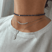 Odd One Out Choker | Blue Sapphires - HIBA JABER