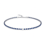 عرض الصورة في المعرض، Odd One Out Choker | Blue Sapphires - HIBA JABER