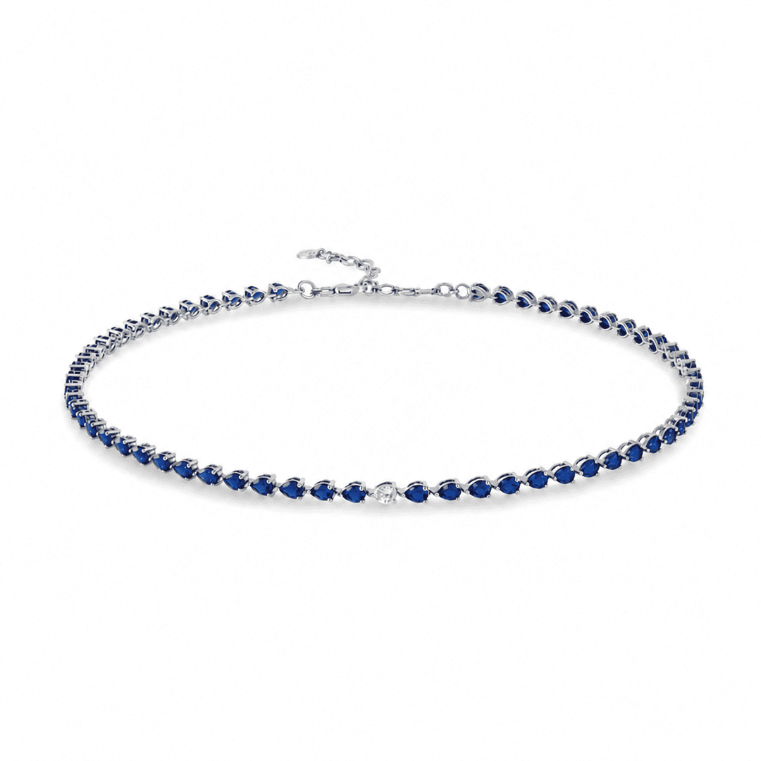 Odd One Out Choker | Blue Sapphires - HIBA JABER