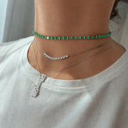 Odd One - Out Choker | Green Emeralds - HIBA JABER