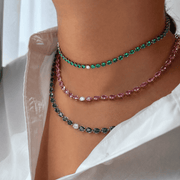 Odd One - Out Choker | Green Emeralds - HIBA JABER
