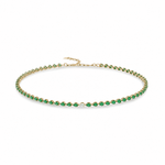 Load image into Gallery viewer, Odd One - Out Choker | Green Emeralds - HIBA JABER