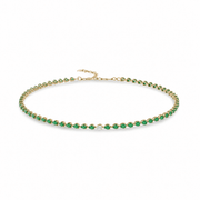 Odd One - Out Choker | Green Emeralds - HIBA JABER