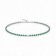 Odd One - Out Choker | Green Emeralds - HIBA JABER