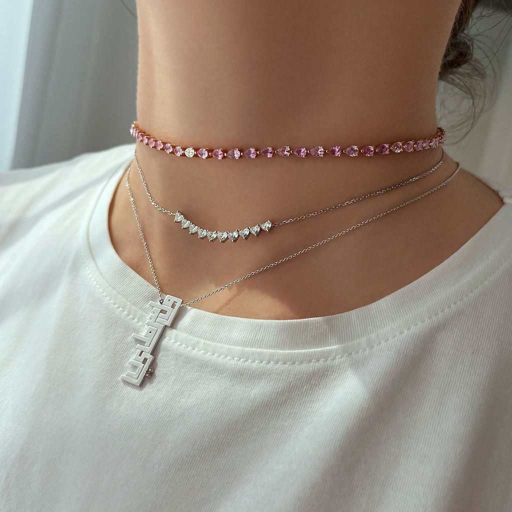 Odd One - Out Choker | Red Rubies - HIBA JABER