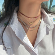 Odd One - Out Choker | Red Rubies - HIBA JABER