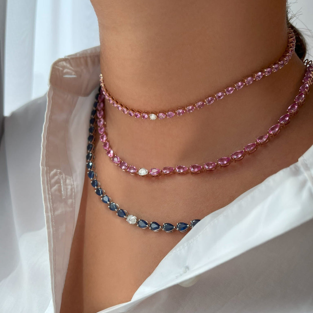 Odd One - Out Choker | Red Rubies - HIBA JABER
