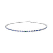 Odd One Out Choker - Tanzanite & Green Emerald - HIBA JABER