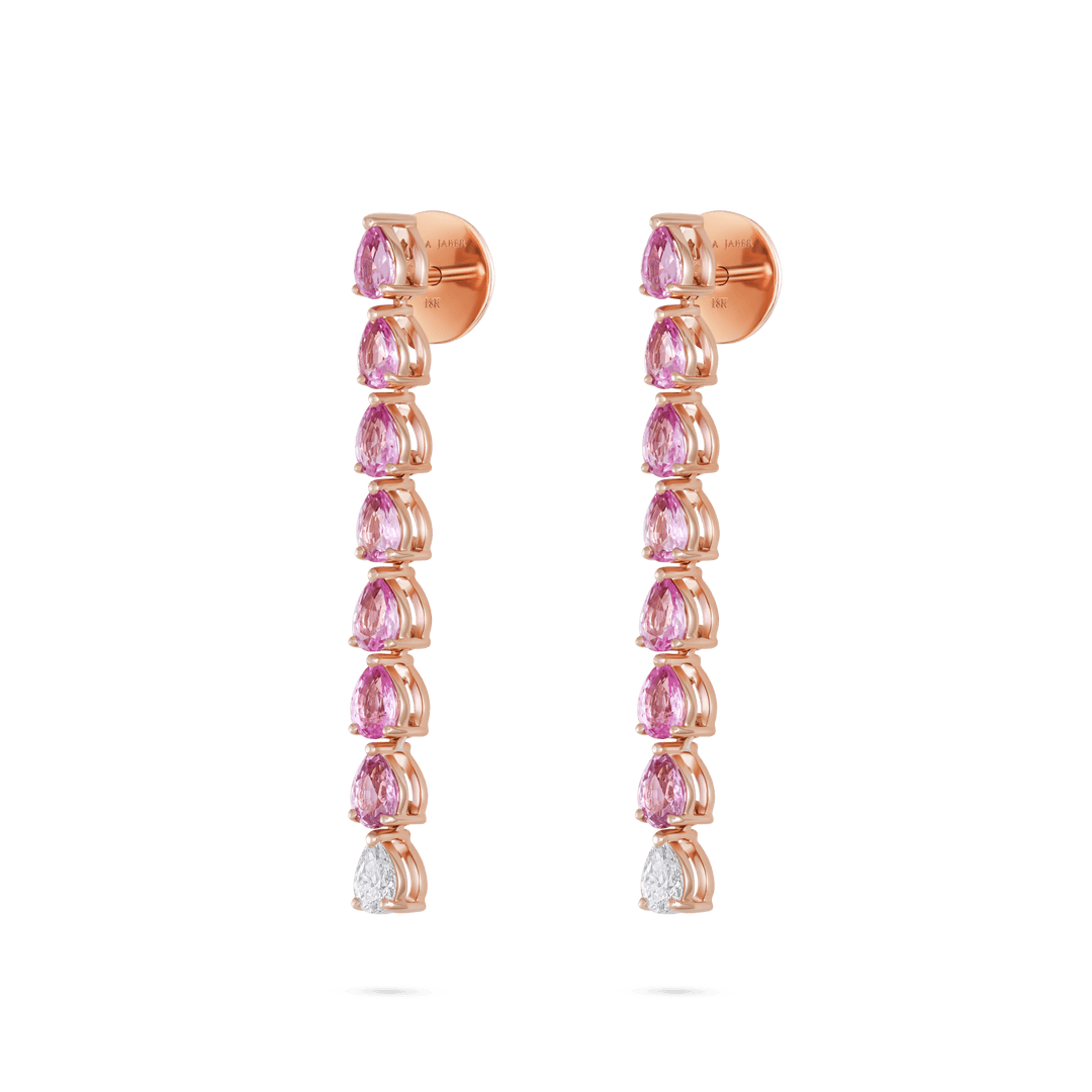 Odd One - Out Earring | 7 Pink Sapphires - HIBA JABER