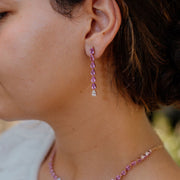 Odd One - Out Earrings 2.0 | Pink Sapphires - HIBA JABER