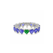 Odd One Out Heart Ring / Blue Tanzanite - HIBA JABER