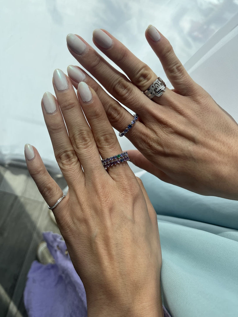 Odd One Out Heart Ring / Blue Tanzanite - HIBA JABER