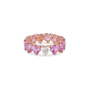 Odd One Out Heart Ring | Pink Sapphires - HIBA JABER