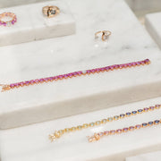 Odd One Out Hearts Bracelet | Pink Sapphires - HIBA JABER