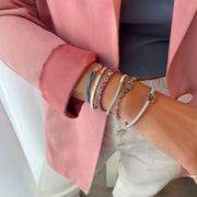Odd One Out Hearts Bracelet | Pink Sapphires - HIBA JABER