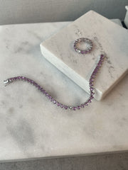 Odd One Out Hearts Bracelet | Pink Sapphires - Small - HIBA JABER