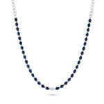 Load image into Gallery viewer, Odd One - Out Necklace 2.0 | Blue Sapphires - HIBA JABER
