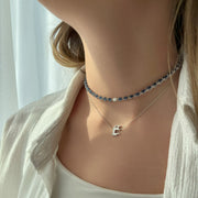 Odd One - Out Necklace 2.0 | Blue Sapphires - HIBA JABER