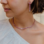 تحميل الصورة في عارض المعرض, Odd One - Out Necklace 2.0 | Pink Sapphires - HIBA JABER
