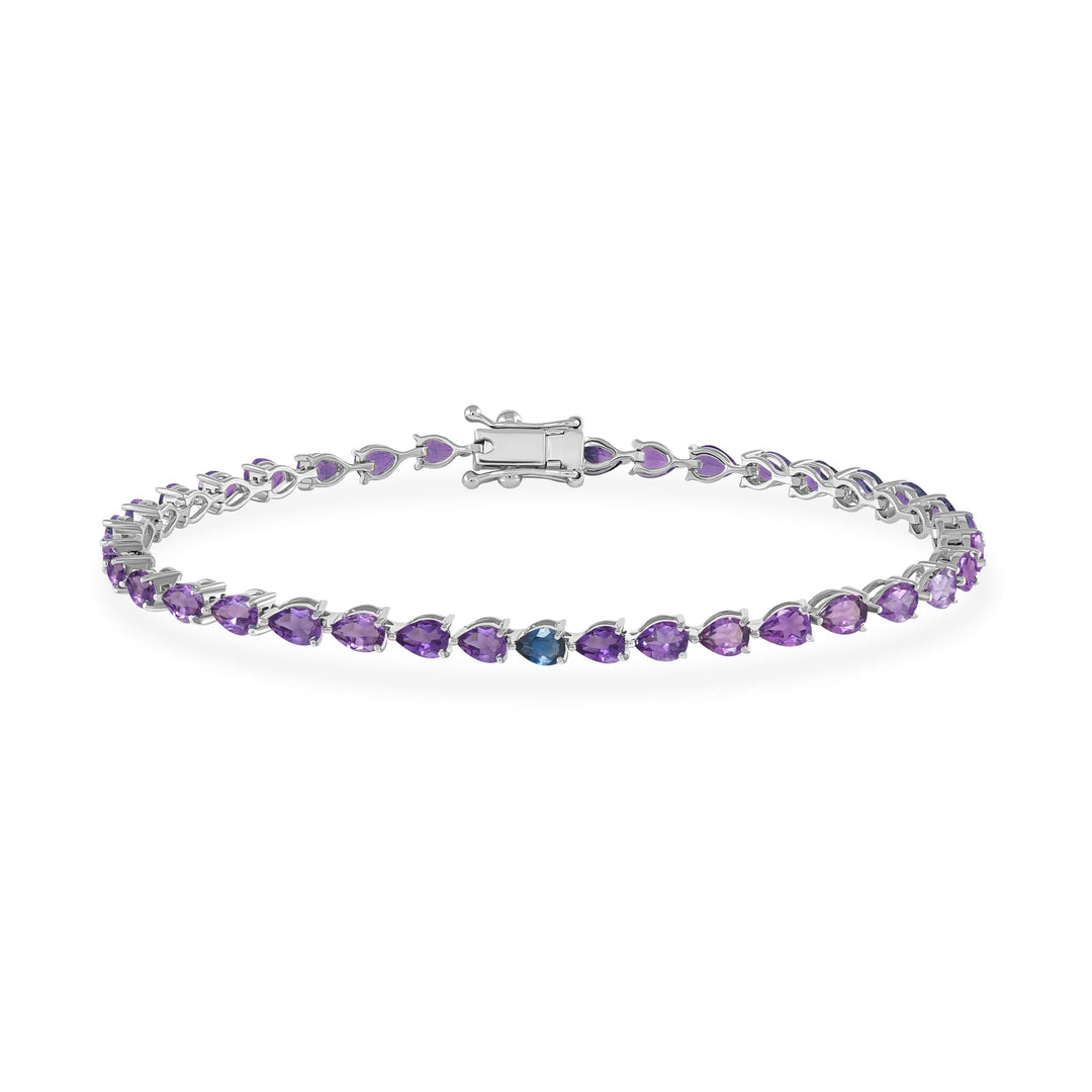 Odd One Out Pear - Purple Amethyst Bracelet - HIBA JABER