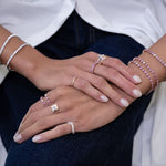 Load image into Gallery viewer, Odd One Out Ring | Pink Sapphire Pears Sideways - HIBA JABER

