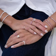 Odd One Out Ring | Pink Sapphire Pears Sideways - HIBA JABER