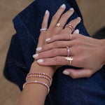 تحميل الصورة في عارض المعرض, Odd One Out Ring | Pink Sapphire Pears Sideways - HIBA JABER
