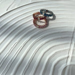 Load image into Gallery viewer, Odd One Out Slanted Oval Ring / Red Rubies - HIBA JABER
