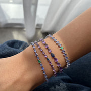Odd One Out Slanted Princess - Blue Tanzanite Bracelet - HIBA JABER