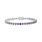 Load image into Gallery viewer, Odd One Out Slanted Princess - Purple Amethyst Bracelet - HIBA JABER
