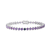 Odd One Out Slanted Princess - Purple Amethyst Bracelet - HIBA JABER