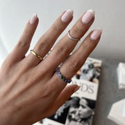 Odd One Out Slanted Princess Ring/ Blue Tanzanite - HIBA JABER