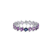 Odd One Out Slanted Princess Ring - Purple Amethyst - HIBA JABER