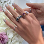Load image into Gallery viewer, Odd One Out - Two Shapes - Blue Sapphires - HIBA JABER
